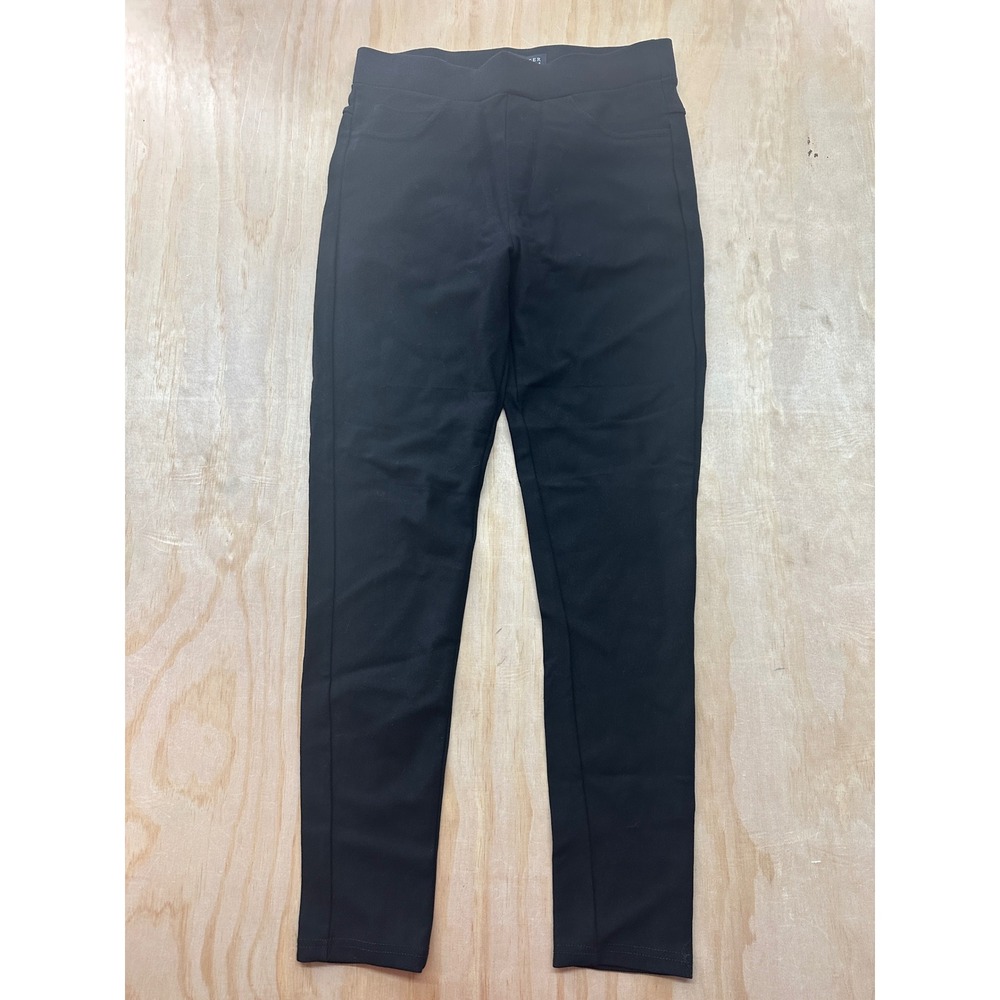 Kay Unger New York Womens Black Pull On Ponte Knit Slim Leg Pants Sz M RN146449